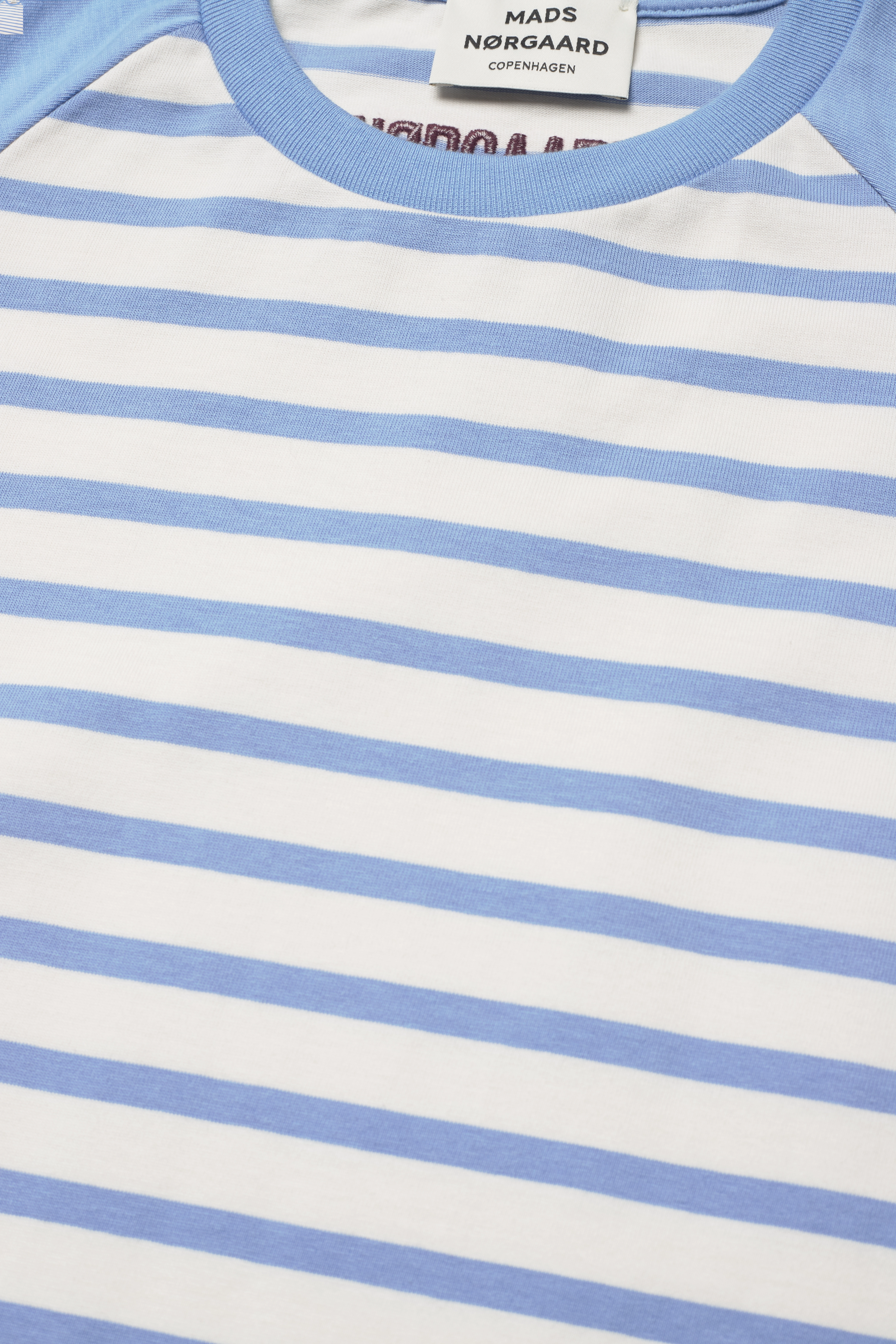 Mads Nørgaard - Heavy Single Lola Dress - t-shirtkjoler - snowwhite/della robbia blue - 2