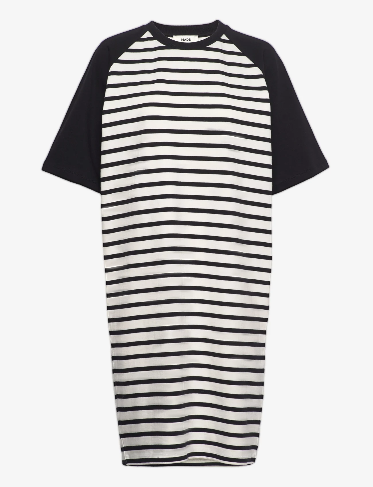 Mads Nørgaard - Heavy Single Lola Dress - t-shirtklänningar - snowwhite/black - 0