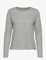 Mads Nørgaard - Organic Jersey Tenna Tee FAV - pitkähihaiset t-paidat - light grey melange - 0