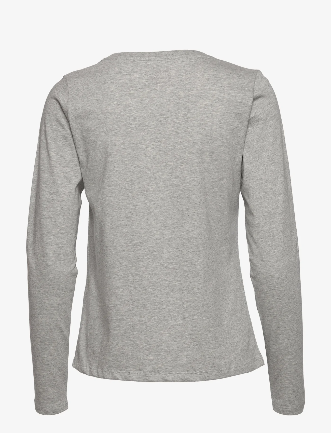 Mads Nørgaard - Organic Jersey Tenna Tee FAV - pitkähihaiset t-paidat - light grey melange - 1