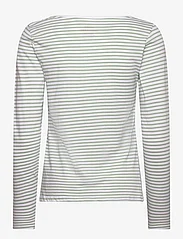Mads Nørgaard - Organic Jersey Stripe Tenna Tee FAV - topi ar garām piedurknēm - brilliant white/jadeite - 1