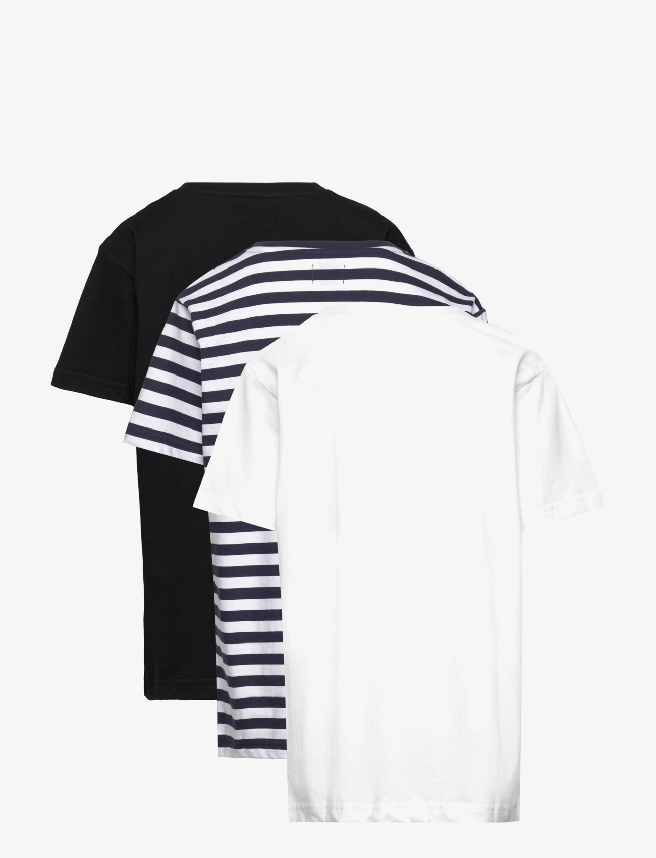 Mads Nørgaard - Organic Thorlino 3 Pack Tee - black/white/nw midi - 1