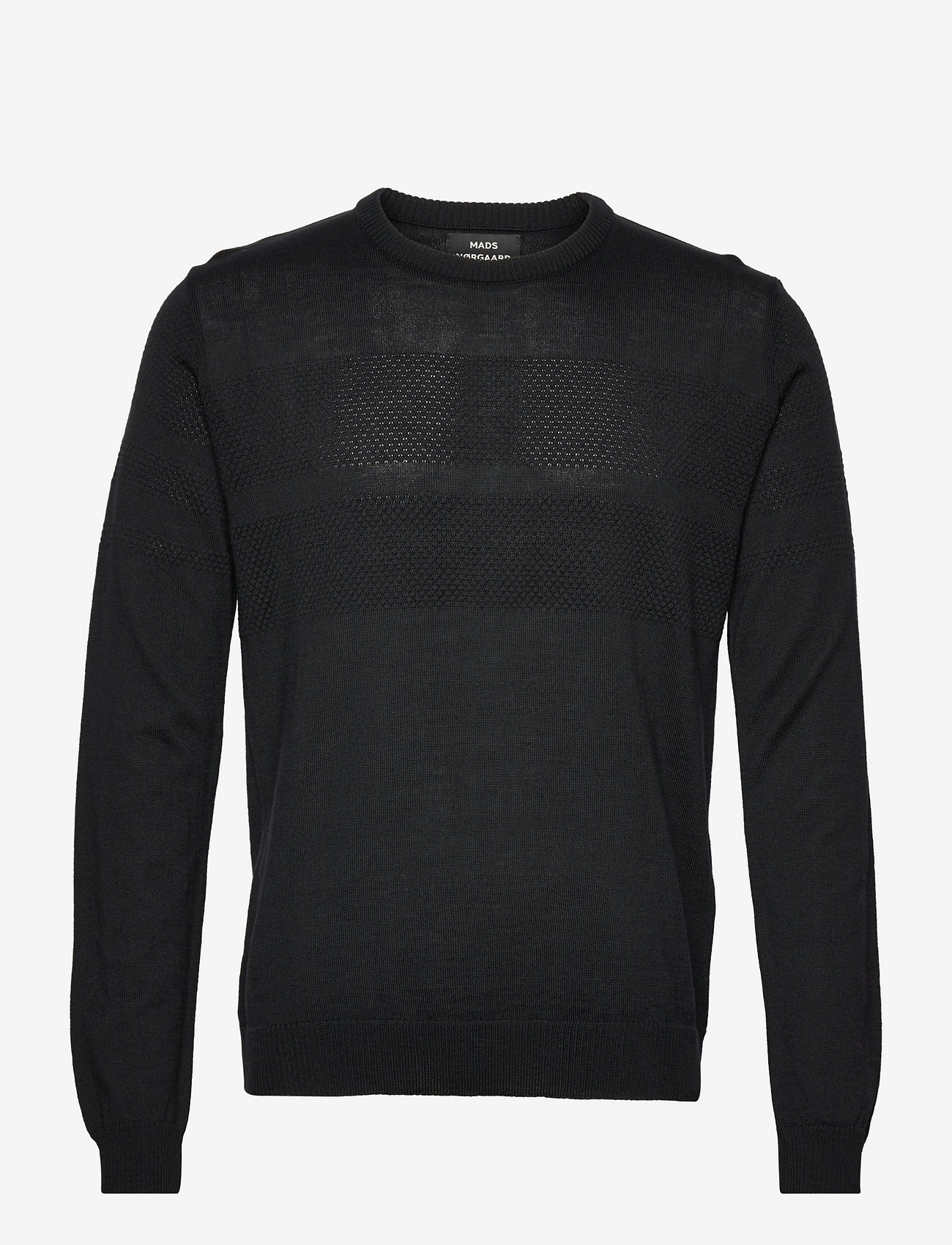 Mads Nørgaard - Merino Wool Klap Knit - herbstliche kleidung - black - 0