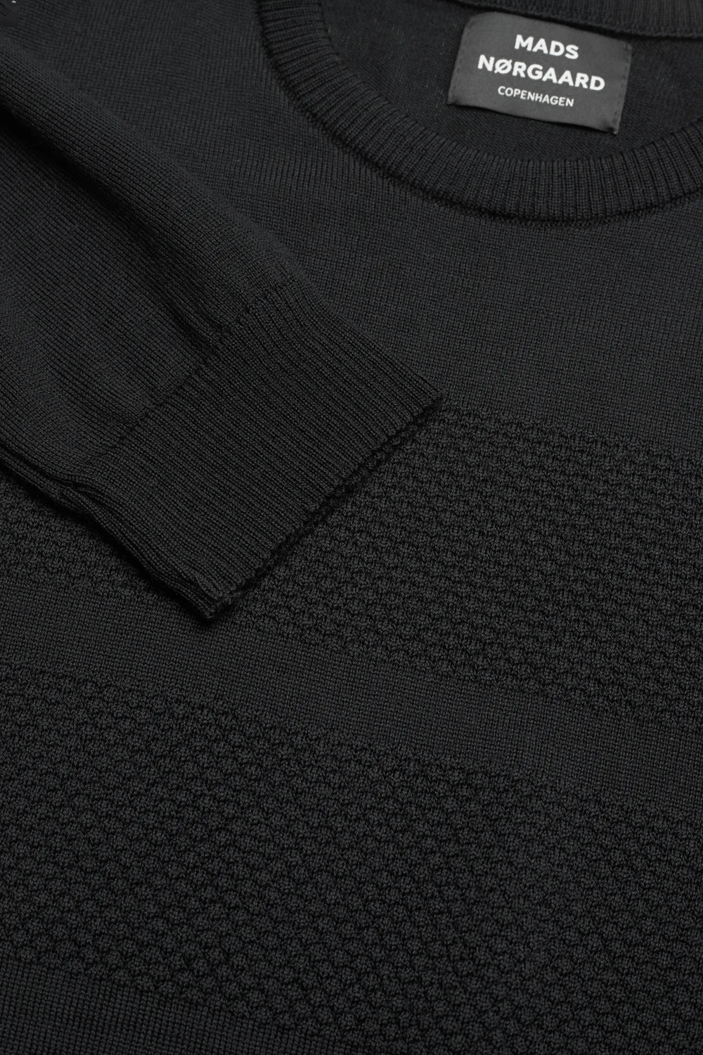 Mads Nørgaard - Merino Wool Klap Knit - Ümmarguse kaelusega kudumid - black - 2