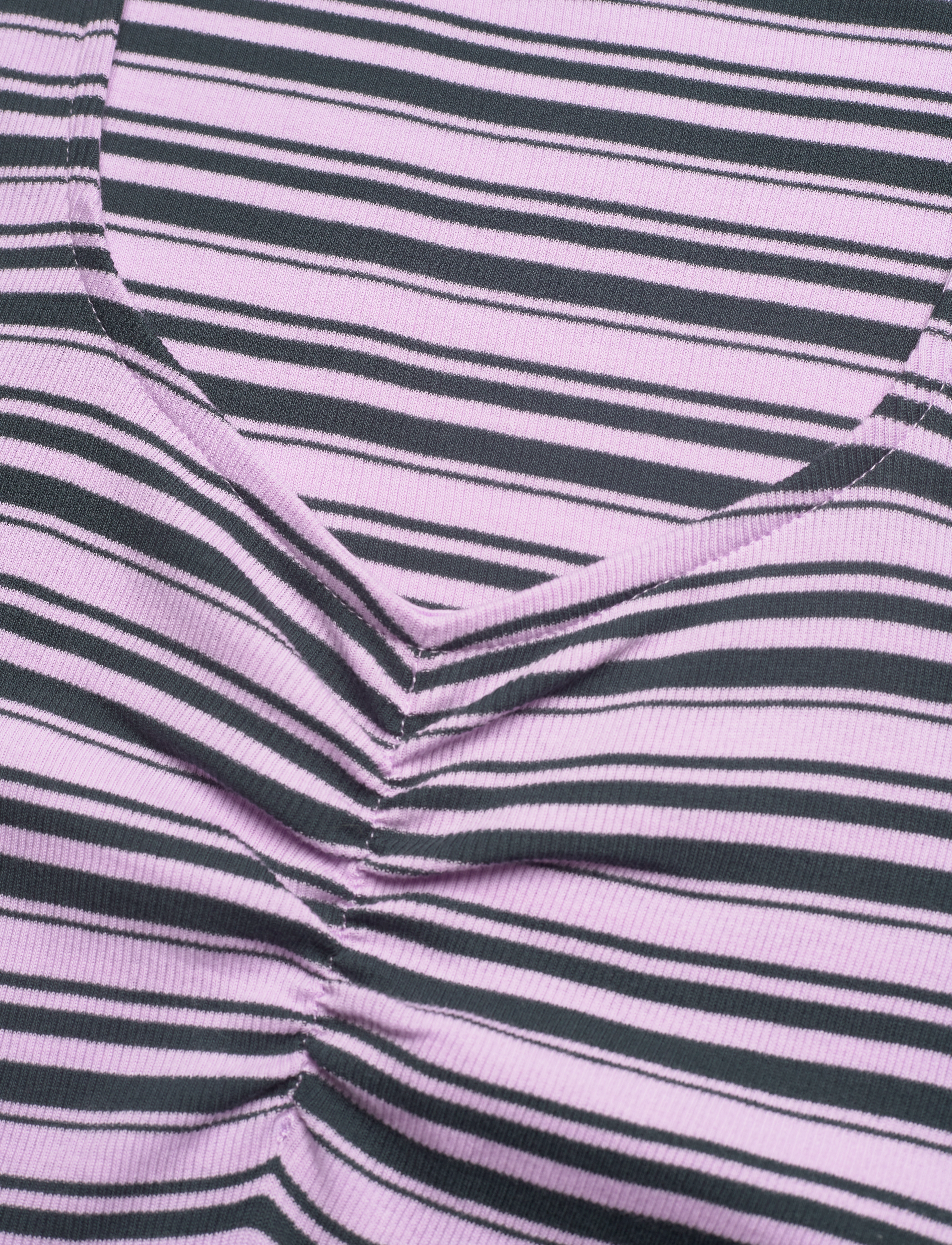 Mads Nørgaard - 2x2 Cotton Stripe Tinna Tee - lavendula / magical forest - 3