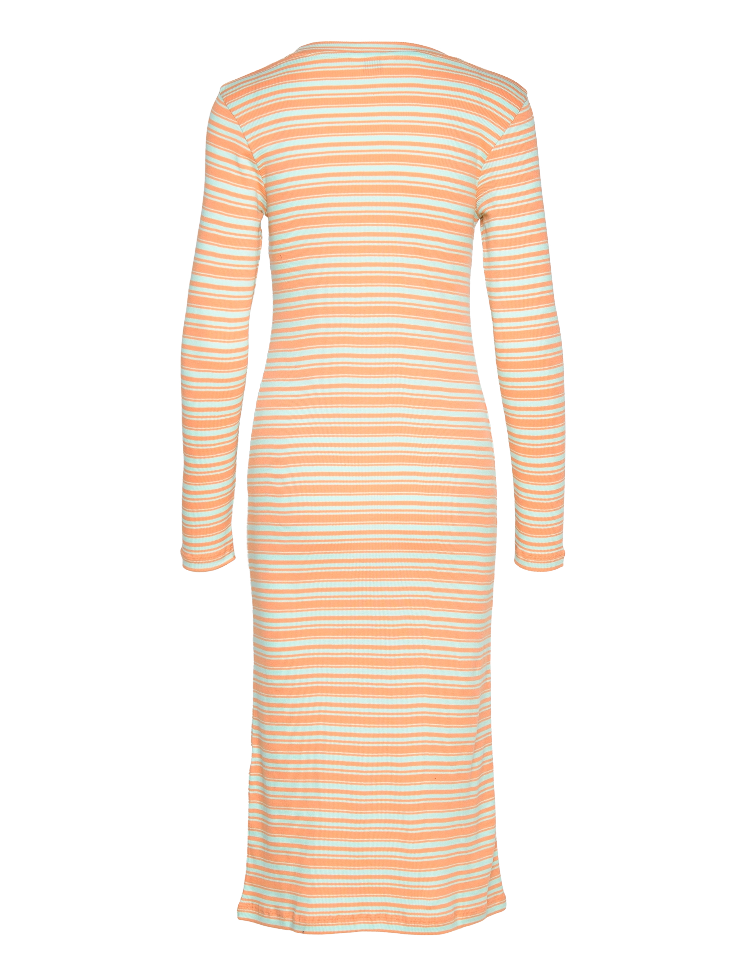 Mads Nørgaard - 2x2 Cotton Stripe Duba Dress - spa retreat / iced coffee - 1