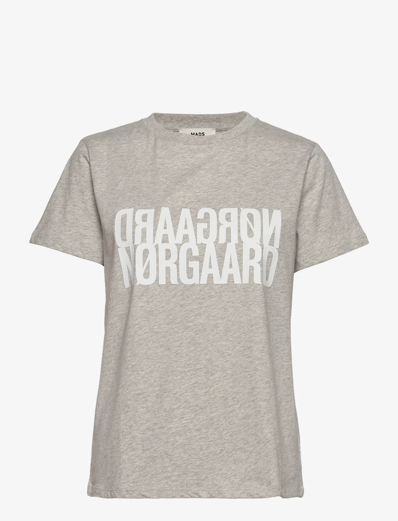 Mads Nørgaard - Single Organic Trenda P Tee - marškinėliai - light grey melange - 0