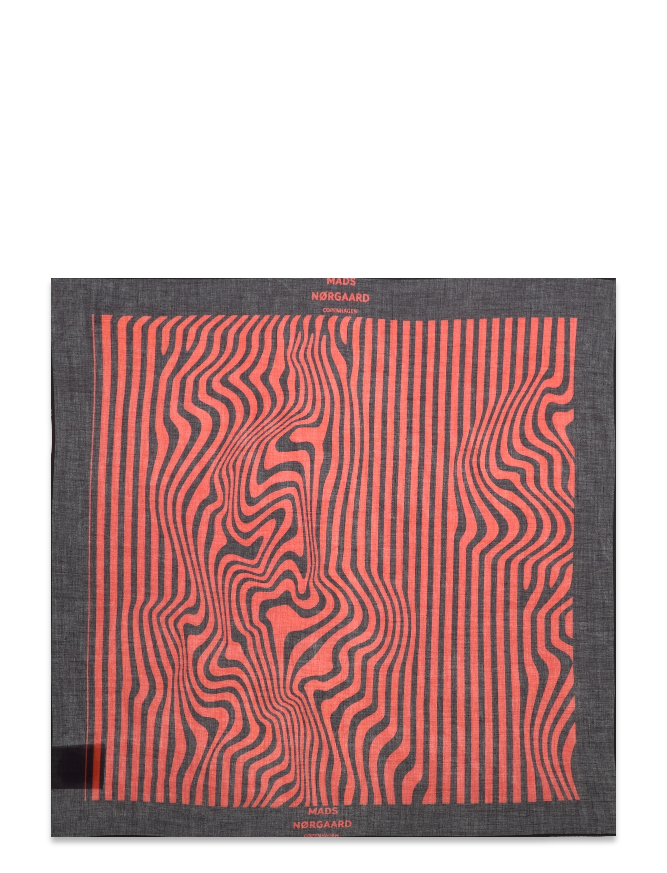 Mads Nørgaard - Soft Cotton Self Scarf - psychedelic aop cherry tomato - 1