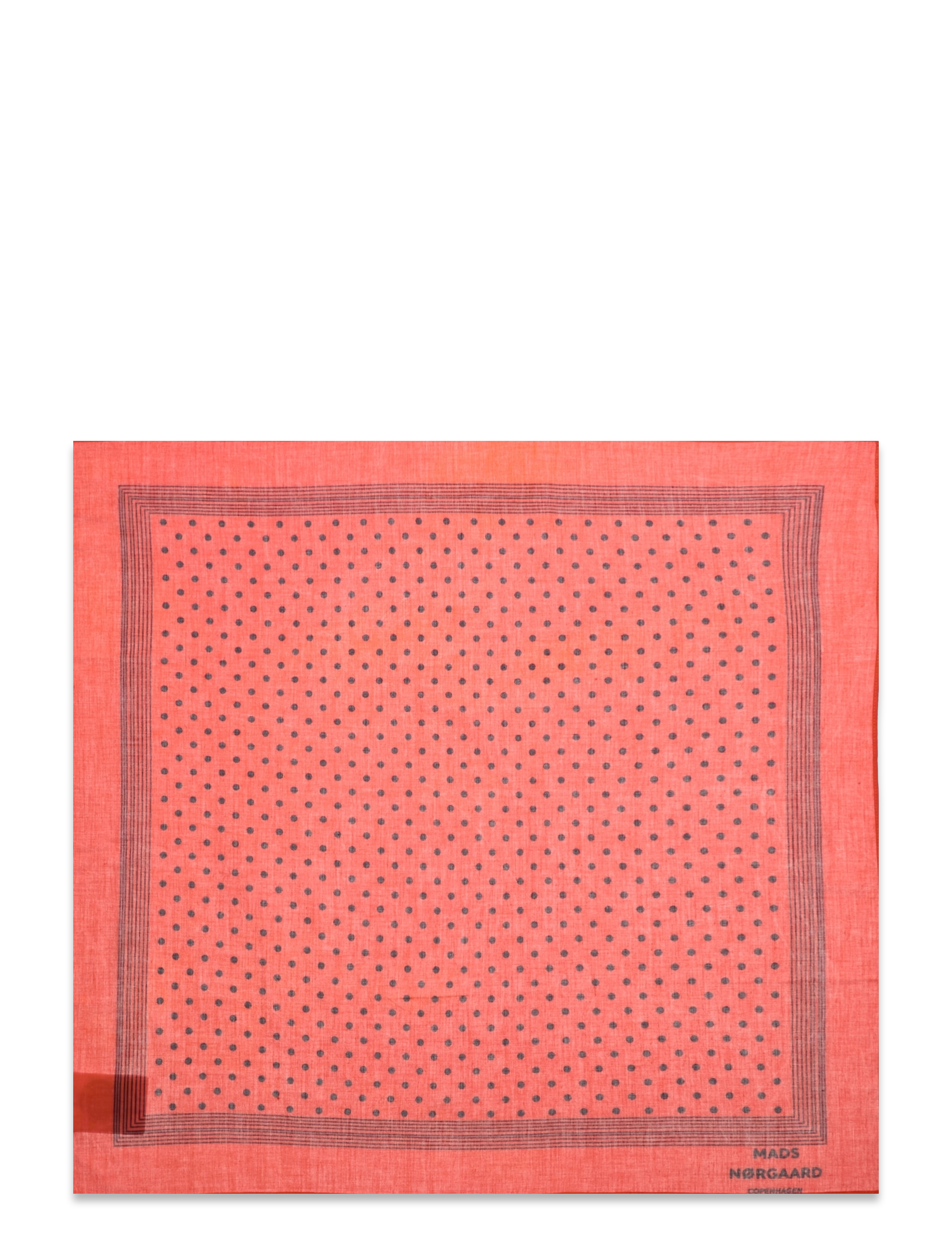 Mads Nørgaard - Soft Cotton Self Scarf - mini dot aop cherry tomato - 1