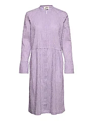 Mads Nørgaard - Crinckle Pop Dupina Dress - skjortklänningar - purple hebe / snow white - 0