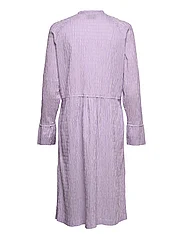 Mads Nørgaard - Crinckle Pop Dupina Dress - skjortklänningar - purple hebe / snow white - 1