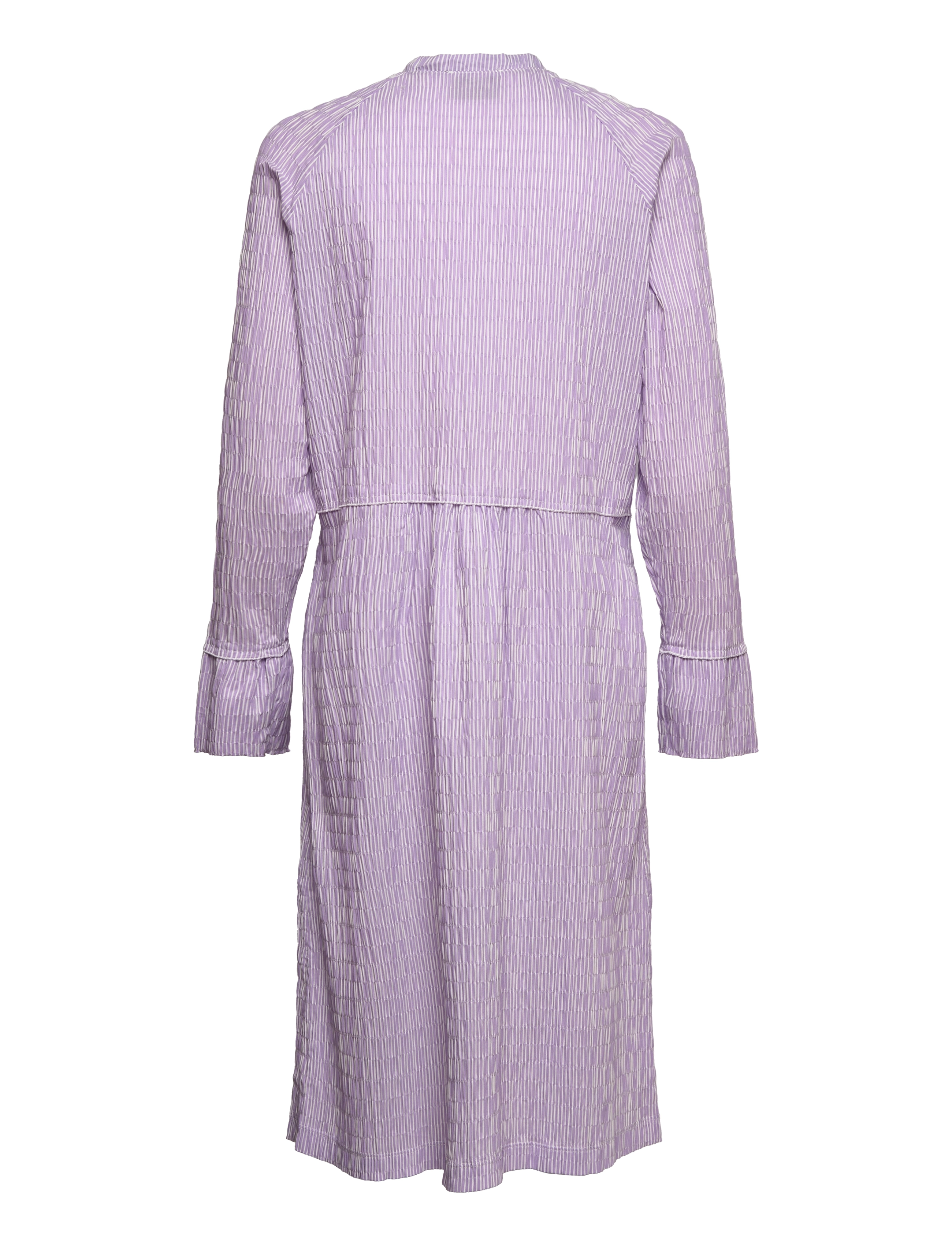 Mads Nørgaard - Crinckle Pop Dupina Dress - purple hebe / snow white - 1