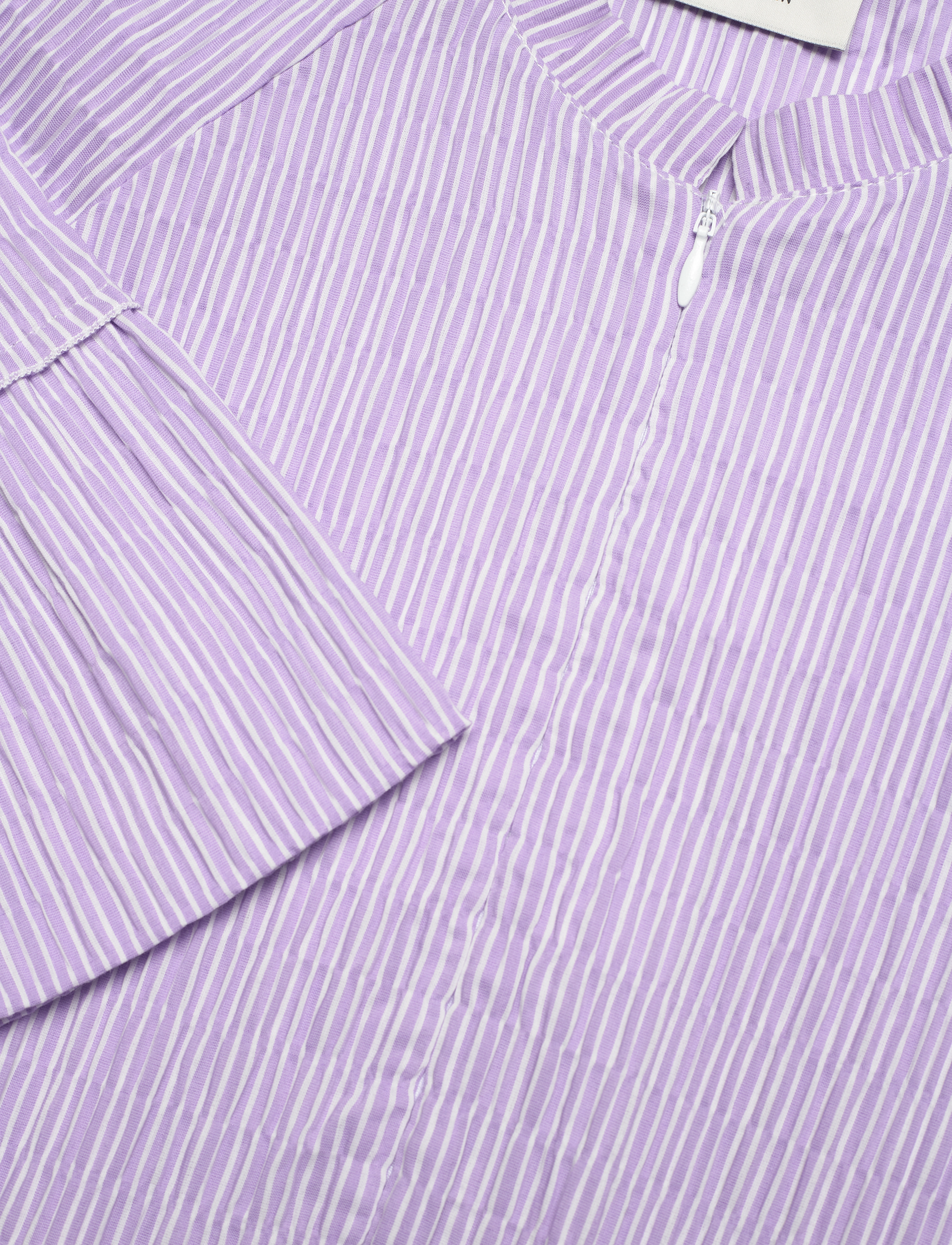 Mads Nørgaard - Crinckle Pop Dupina Dress - purple hebe / snow white - 3