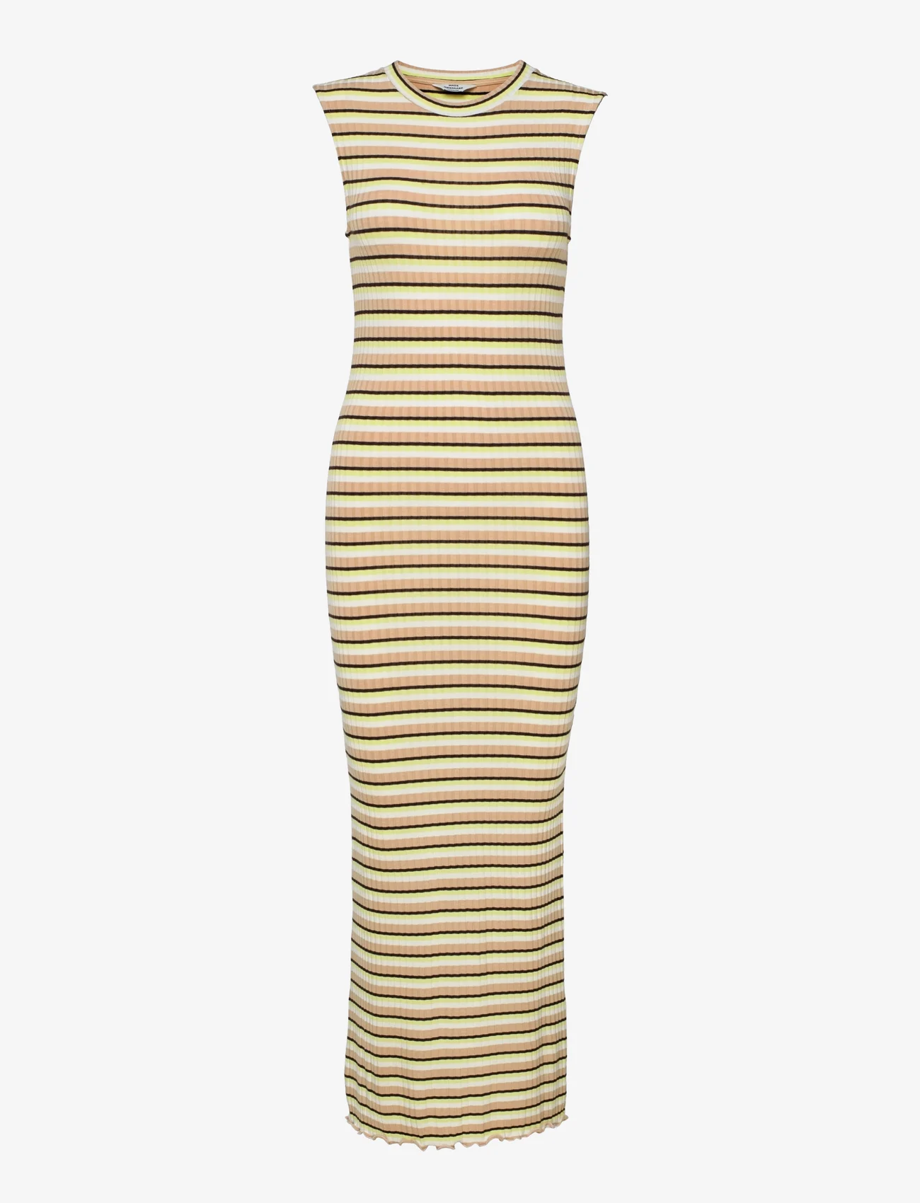 Mads Nørgaard - 5x5 Stripe Polly Dress - t-skjortekjoler - 5x5 stripe croissant - 0