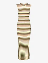 Mads Nørgaard - 5x5 Stripe Polly Dress - maxi dresses - 5x5 stripe croissant - 0