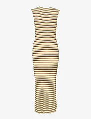 Mads Nørgaard - 5x5 Stripe Polly Dress - maxi dresses - 5x5 stripe croissant - 1