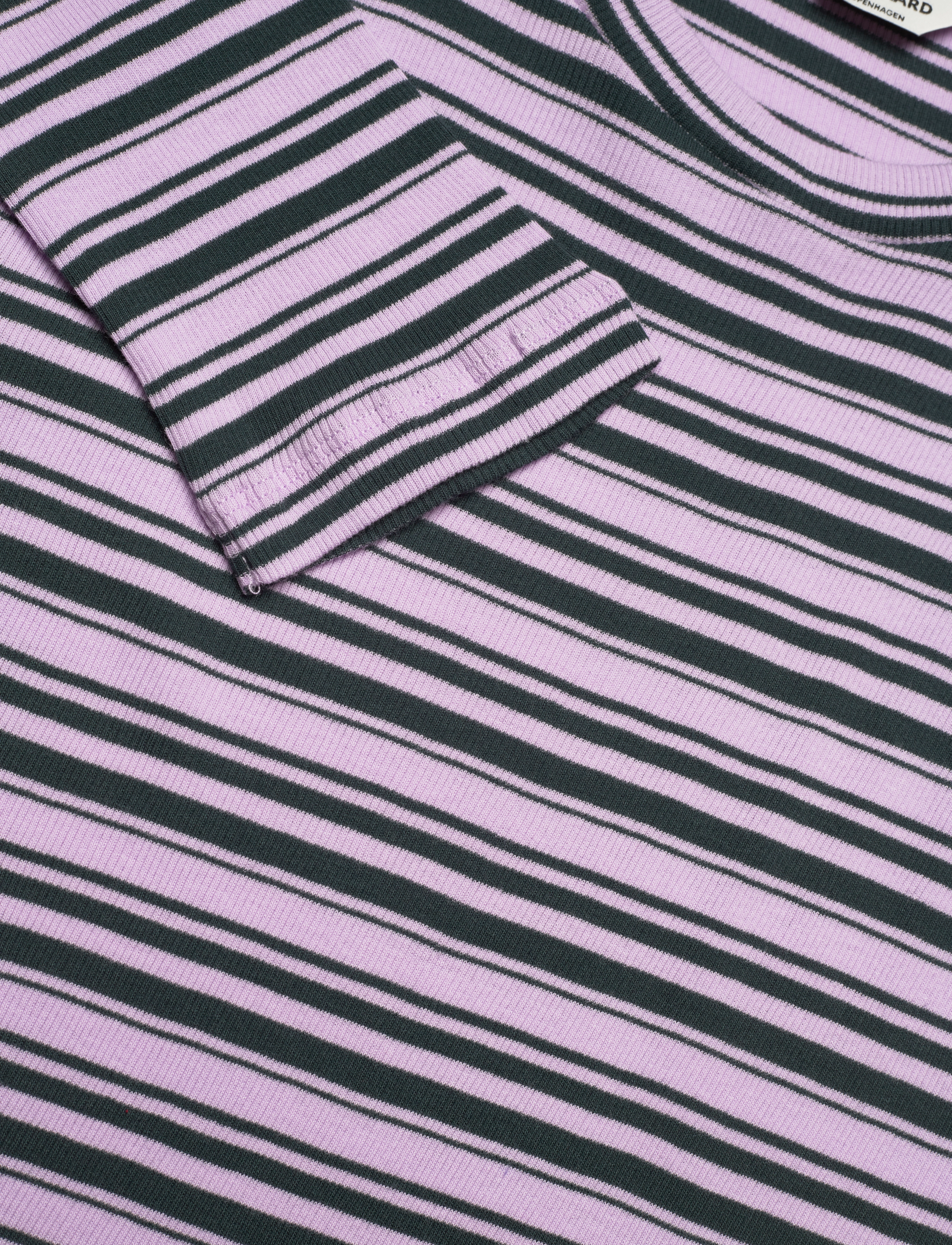 Mads Nørgaard - 2x2 Cotton Stripe Tuba Top - lavendula / magical forest - 3