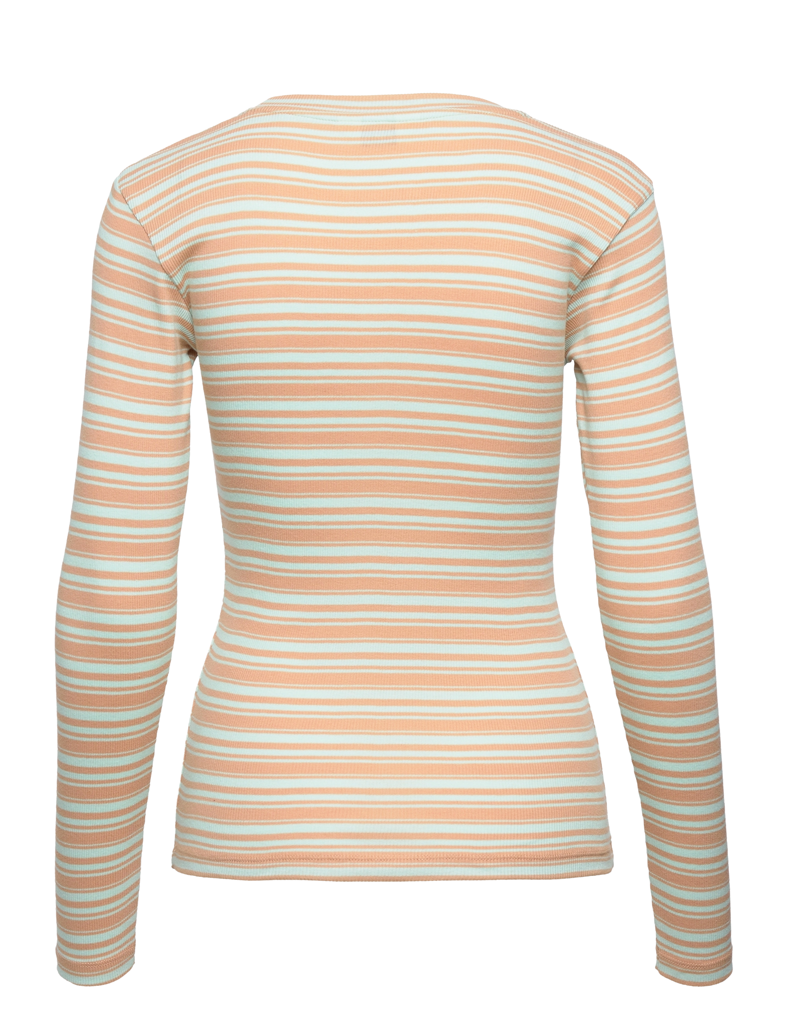 Mads Nørgaard - 2x2 Cotton Stripe Tuba Top - spa retreat / iced coffee - 1