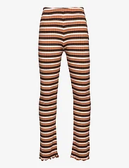 Mads Nørgaard - 5x5 Stripe Lala Leggings - leggingsit - 5x5 stripe pecan brown - 0