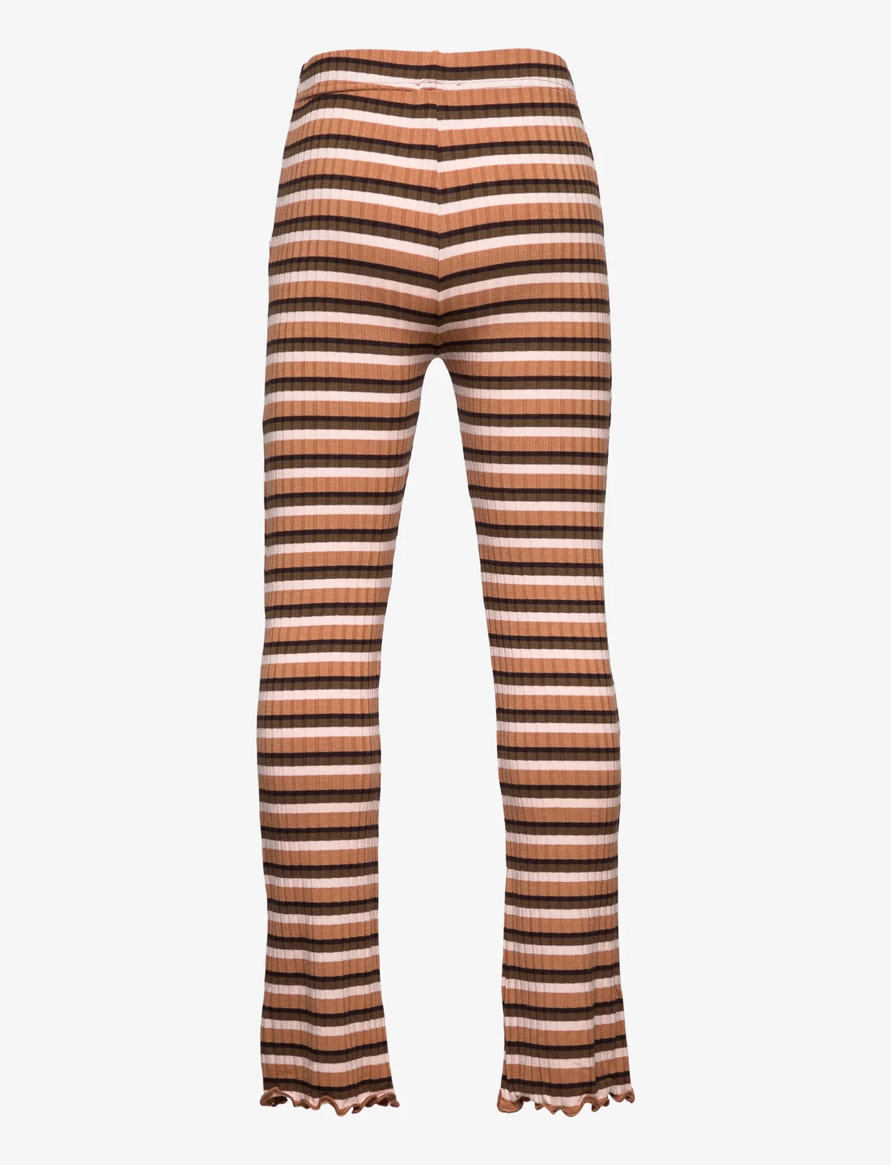 Mads Nørgaard - 5x5 Stripe Lala Leggings - leggings - 5x5 stripe pecan brown - 1