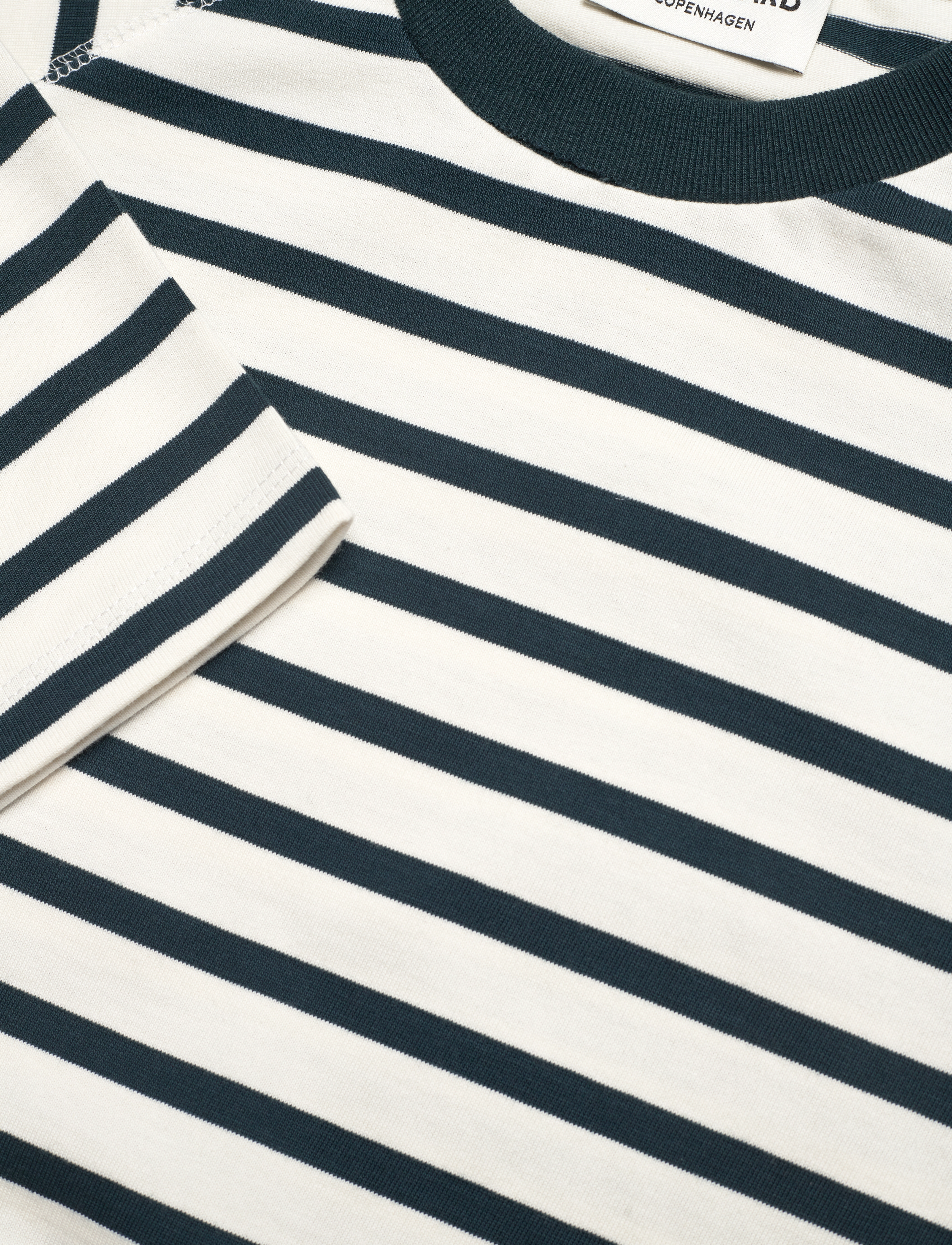 Mads Nørgaard - Heavy Single Stripe Trista Tee - magical forest / snowwhite - 2