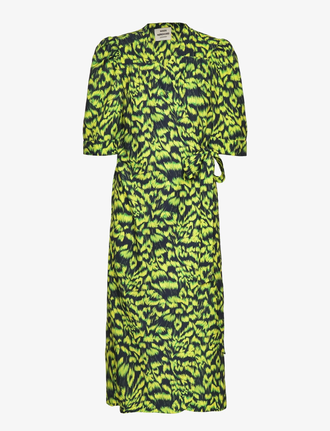 Mads Nørgaard - Light Jacquard Hesse Dress - wrap dresses - animal aop evening primrose - 0