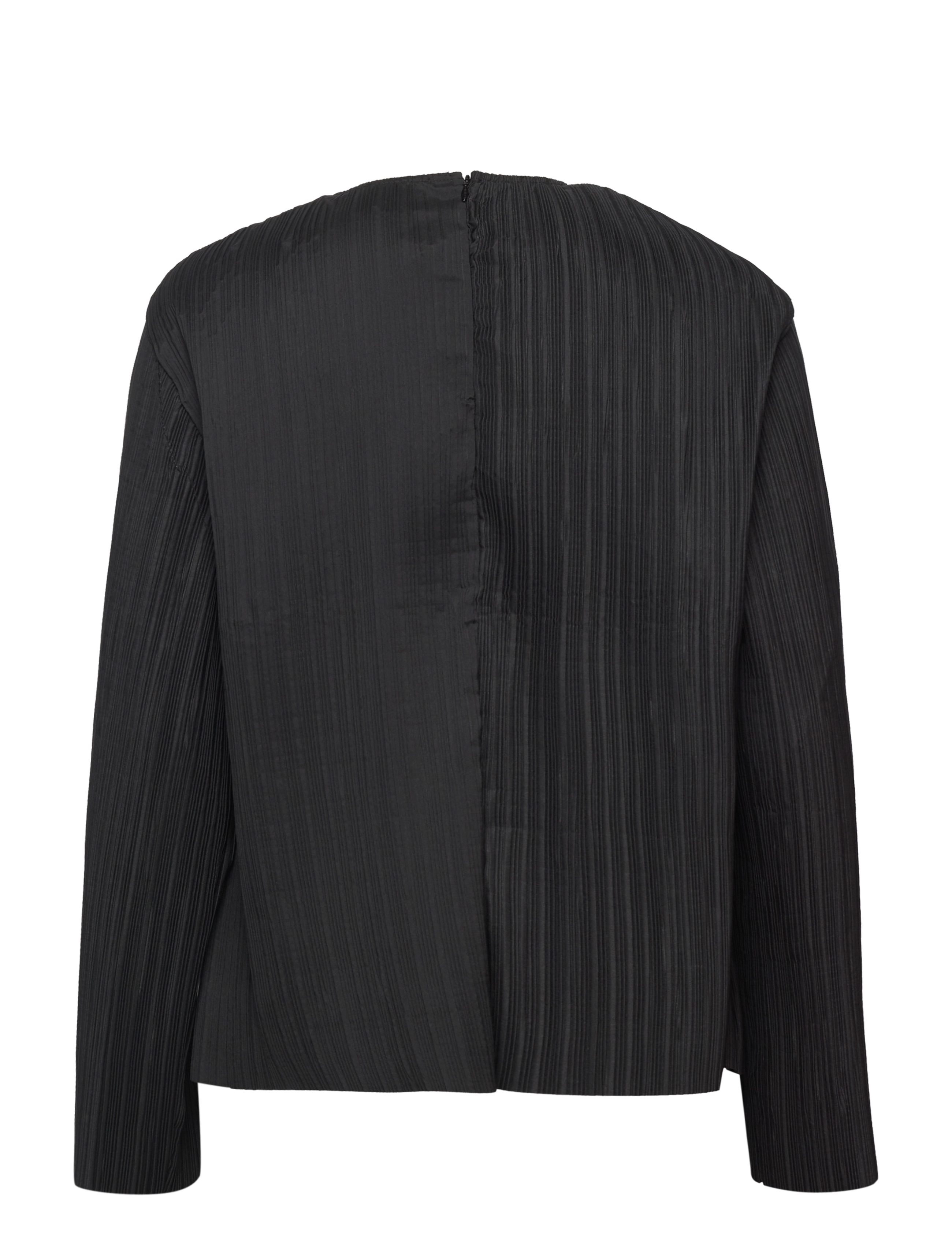 Mads Nørgaard - Paper Pleat Rina Blouse - langærmede bluser - black - 1