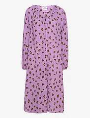 Mads Nørgaard - Bumpy Flower Bellini Dress - midi kjoler - brushed dot aop lavendula - 0