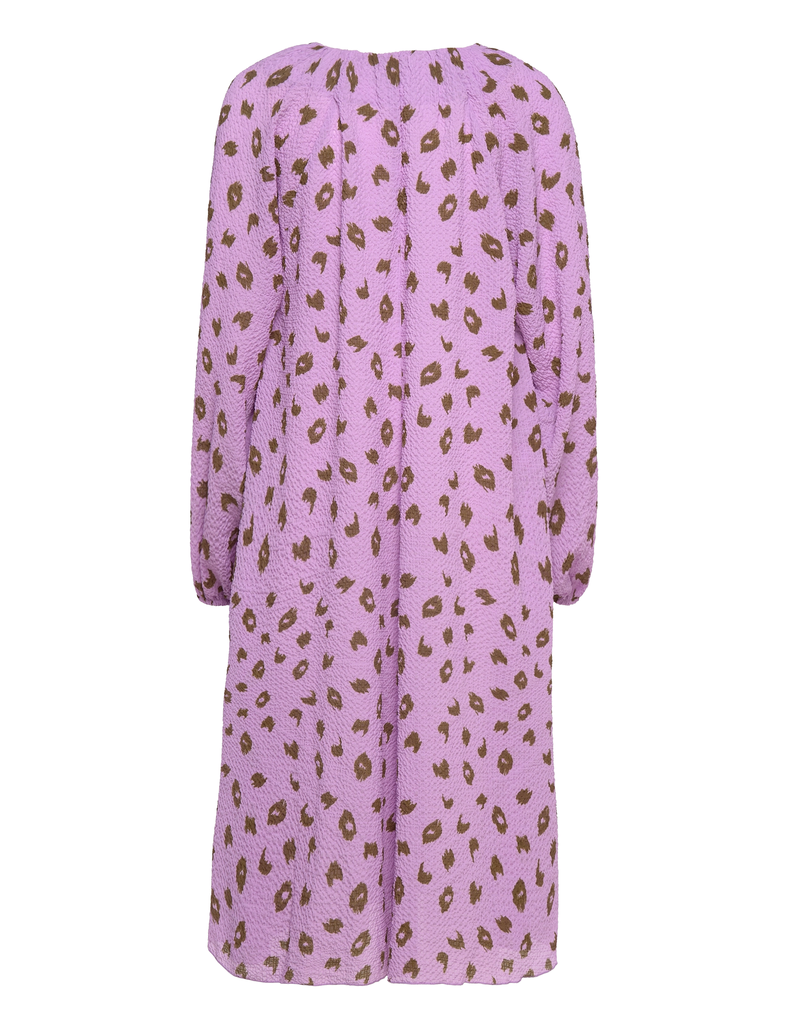 Mads Nørgaard - Bumpy Flower Bellini Dress - midi kjoler - brushed dot aop lavendula - 1