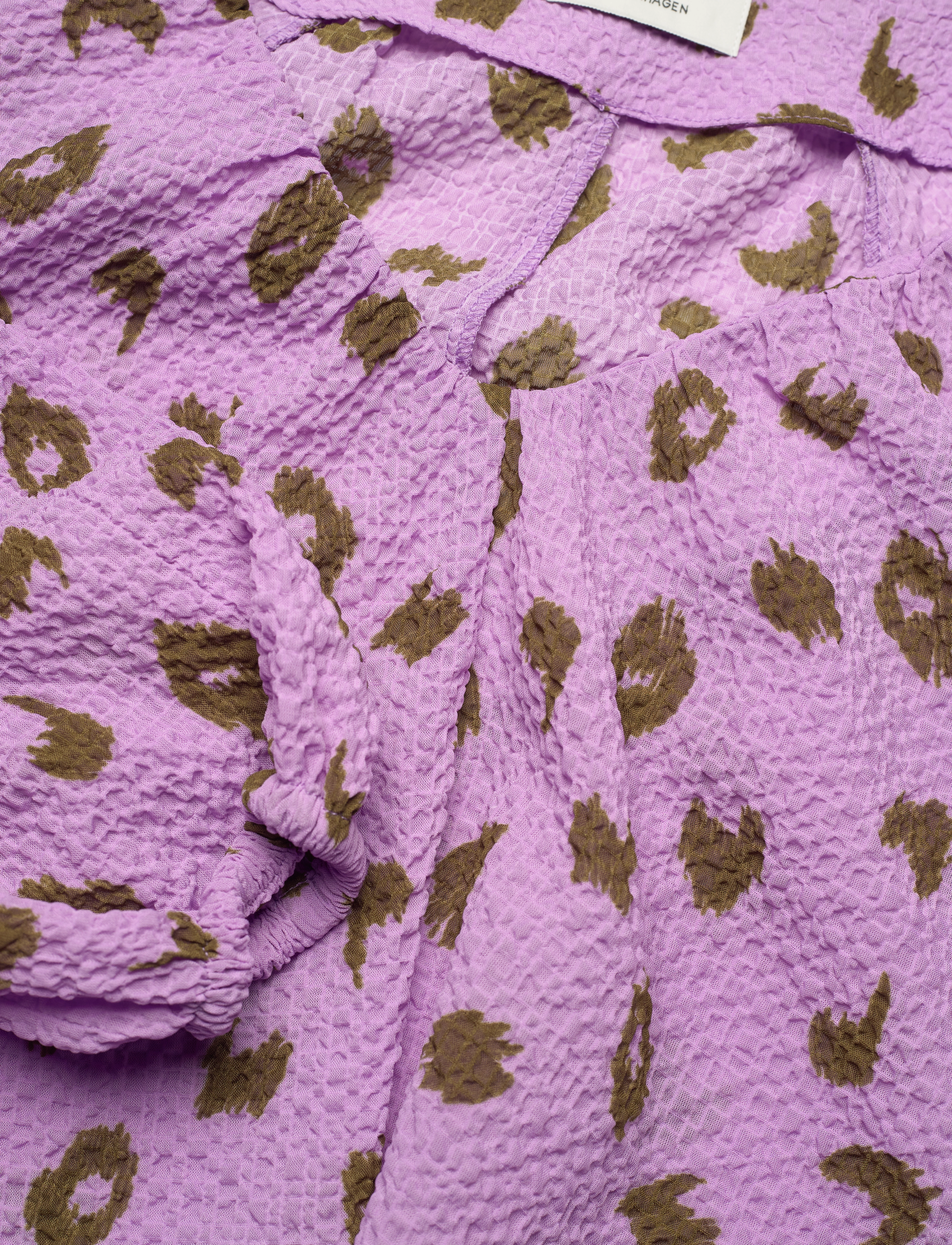 Mads Nørgaard - Bumpy Flower Bellini Dress - midi kjoler - brushed dot aop lavendula - 2