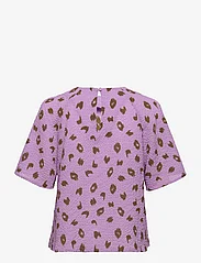 Mads Nørgaard - Bumpy Flower Rodgau Top - blouses korte mouwen - brushed dot aop lavendula - 1