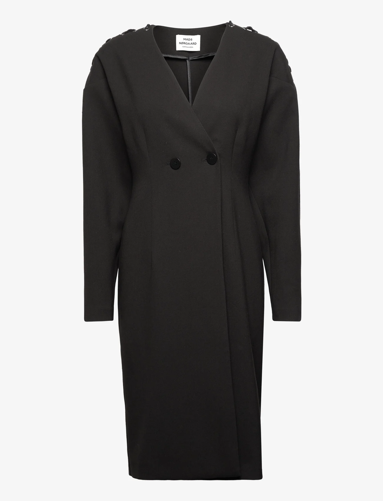 Mads Nørgaard - Soft Suiting Pyrmont Dress - korte kjoler - black - 0