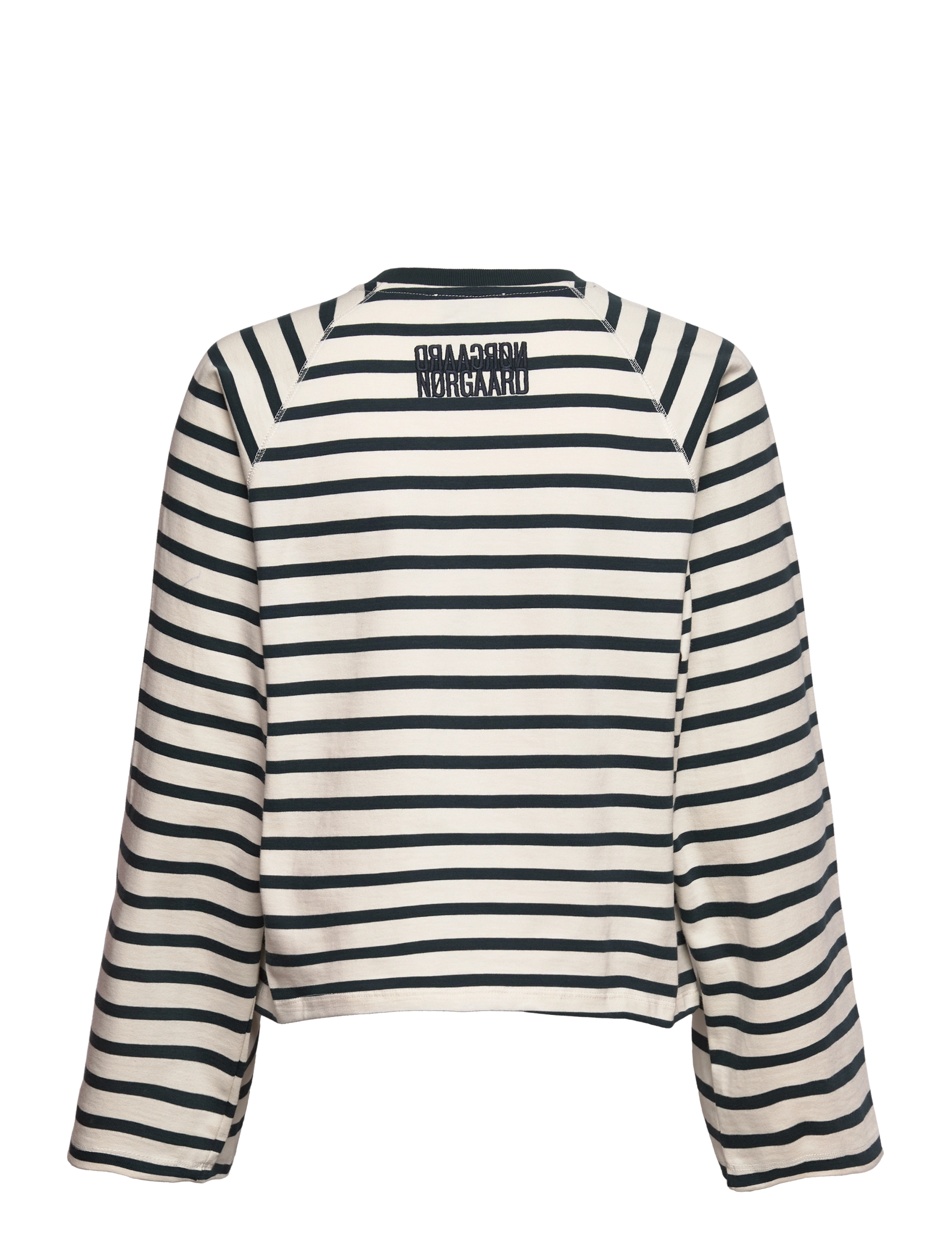 Mads Nørgaard - Heavy Single Stripe Themar Tee LS - magical forest / snowwhite - 1