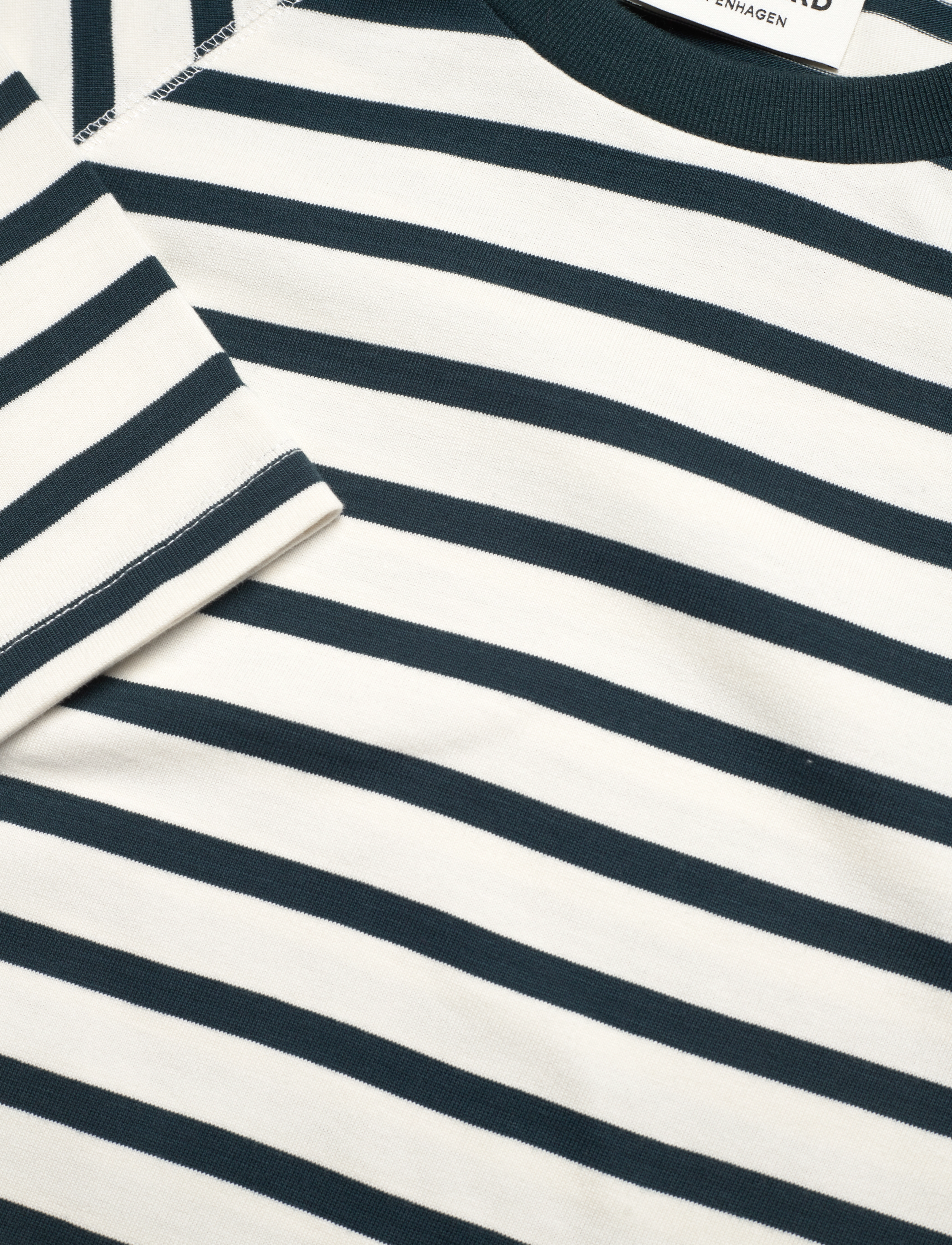 Mads Nørgaard - Heavy Single Stripe Themar Tee LS - magical forest / snowwhite - 2