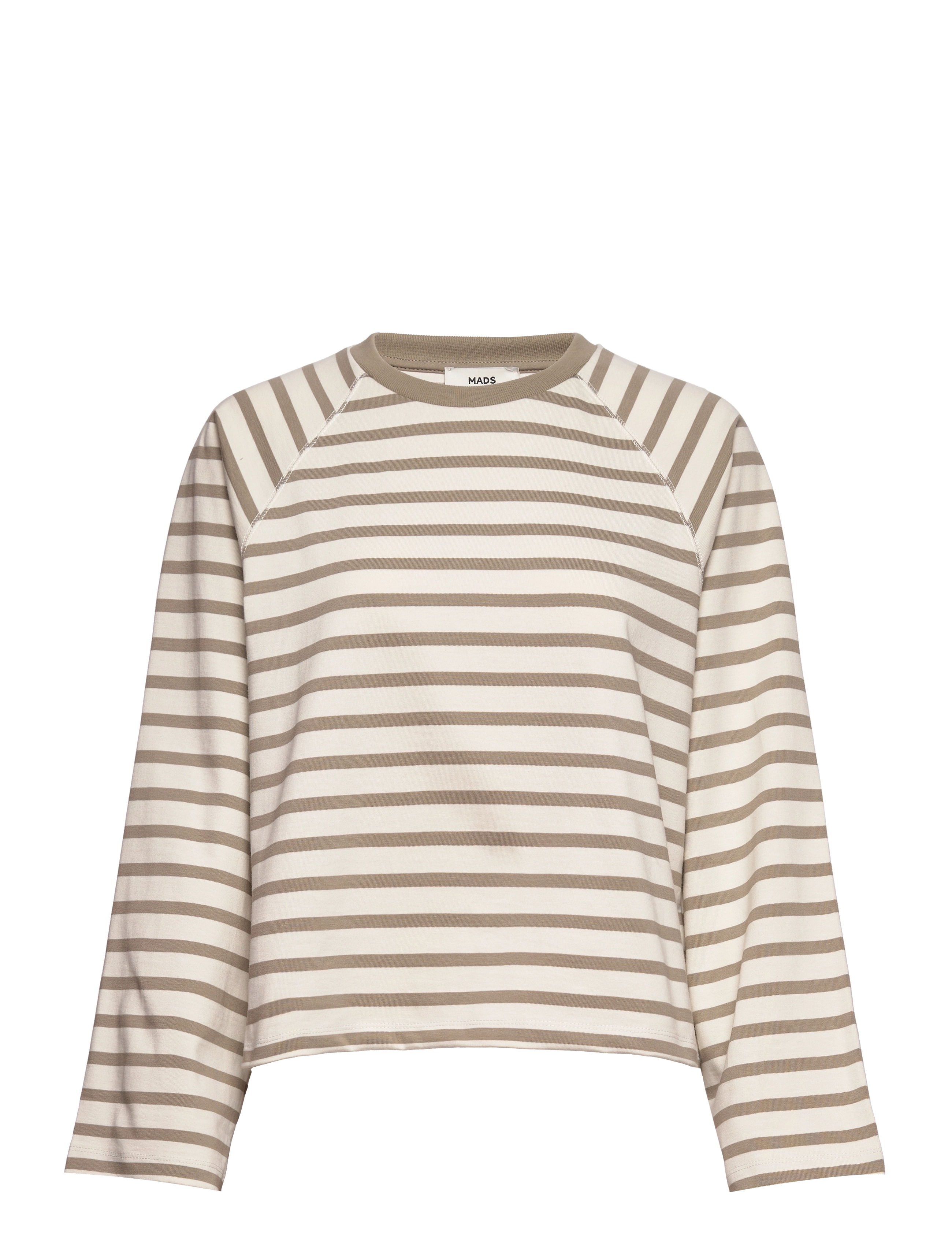 Mads Nørgaard - Heavy Single Stripe Themar Tee LS - laurel oak / snow white - 0