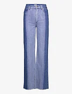 Twin Denim Charm Jeans - MIX BLUE DENIM