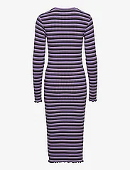 Mads Nørgaard - 5x5 Stripe Boa Dress - midi jurken - 5x5 stripe black - 1