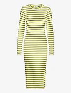 5x5 Stripe Boa Dress - 5X5 STRIPE SNOWWHITE