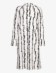 Mads Nørgaard - Chakra Dupina Dress - AOP - skjortekjoler - paint stripe aop/white alyssum - 0