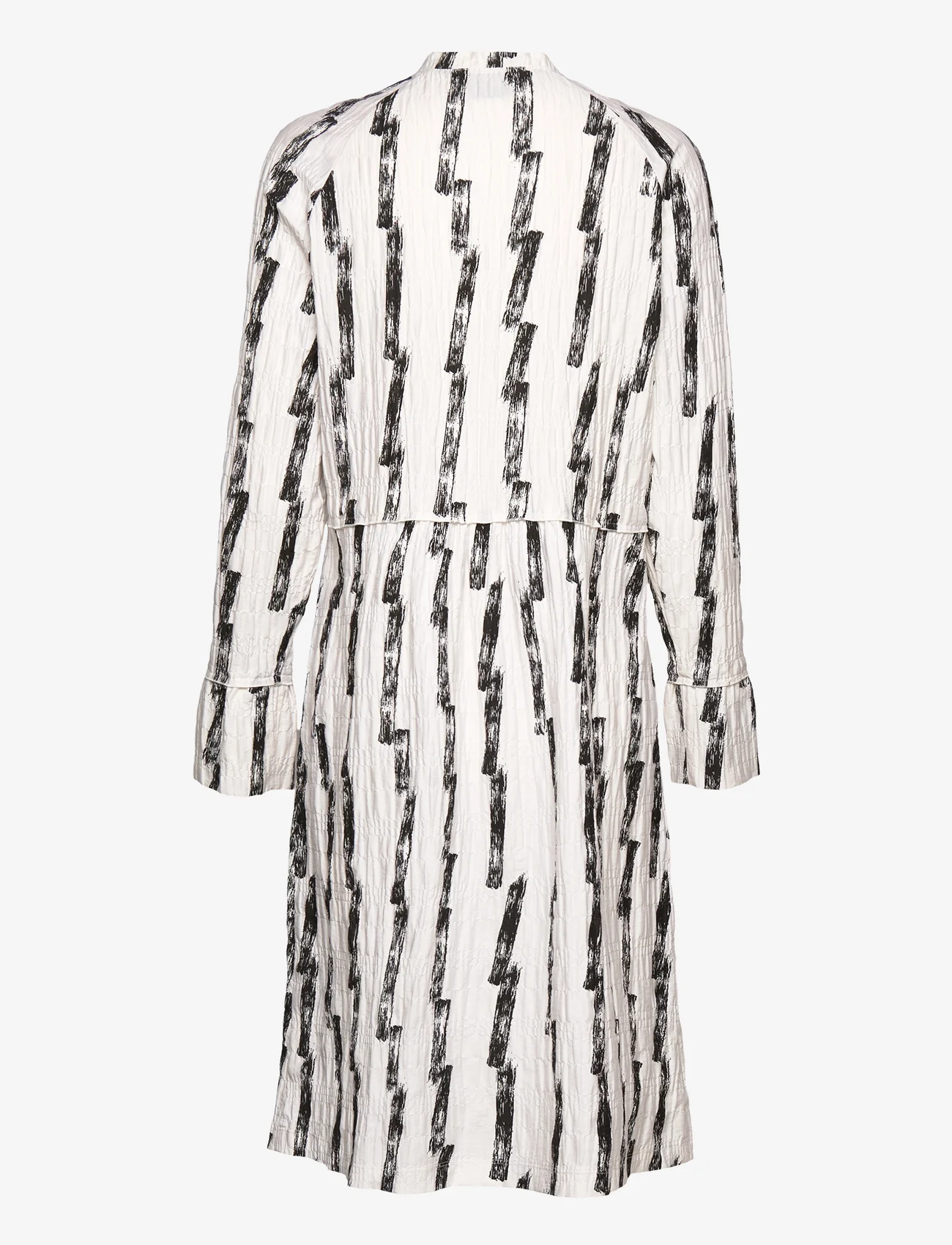 Mads Nørgaard - Chakra Dupina Dress - AOP - skjortekjoler - paint stripe aop/white alyssum - 1
