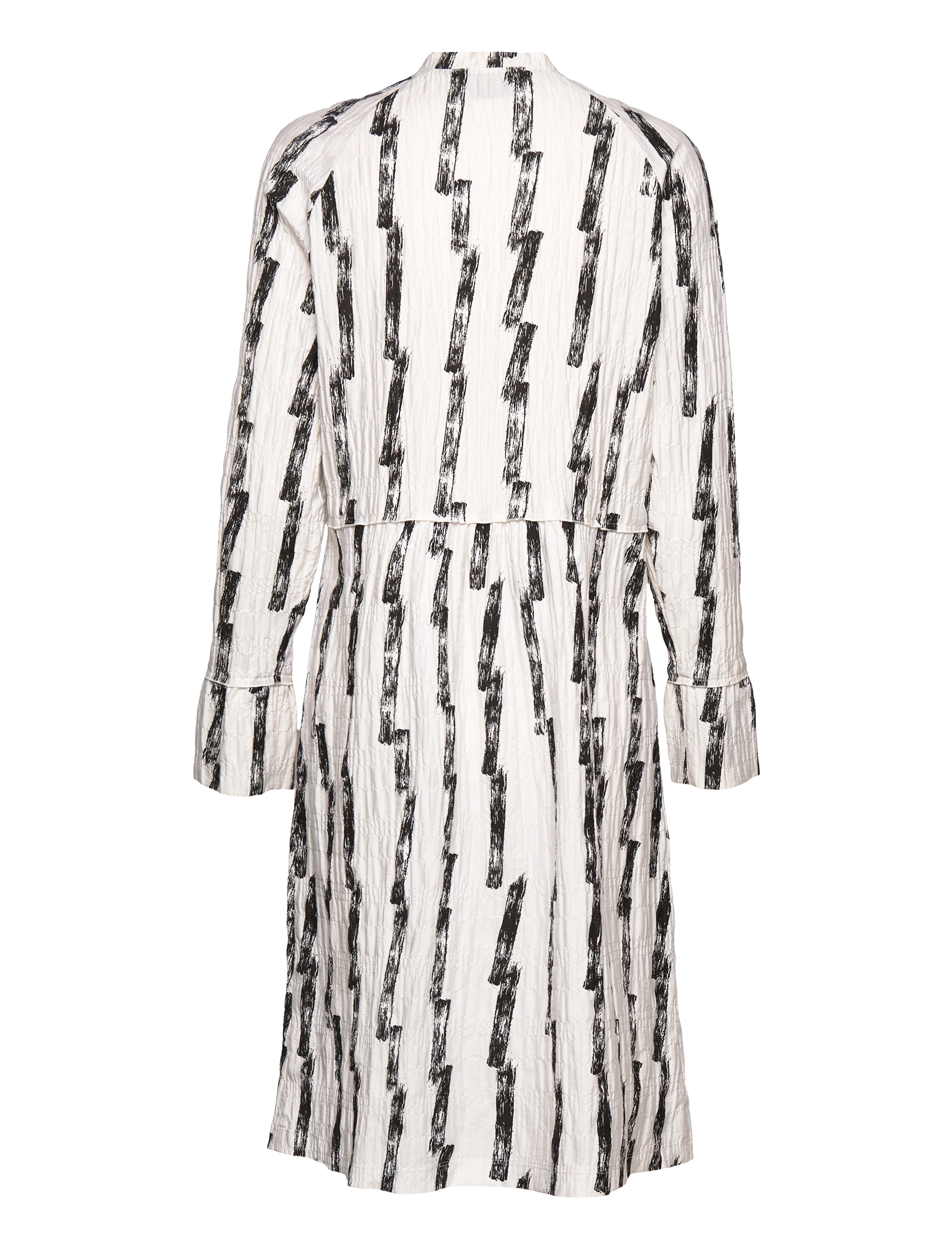 Mads Nørgaard - Chakra Dupina Dress - AOP - midi kjoler - paint stripe aop/white alyssum - 1