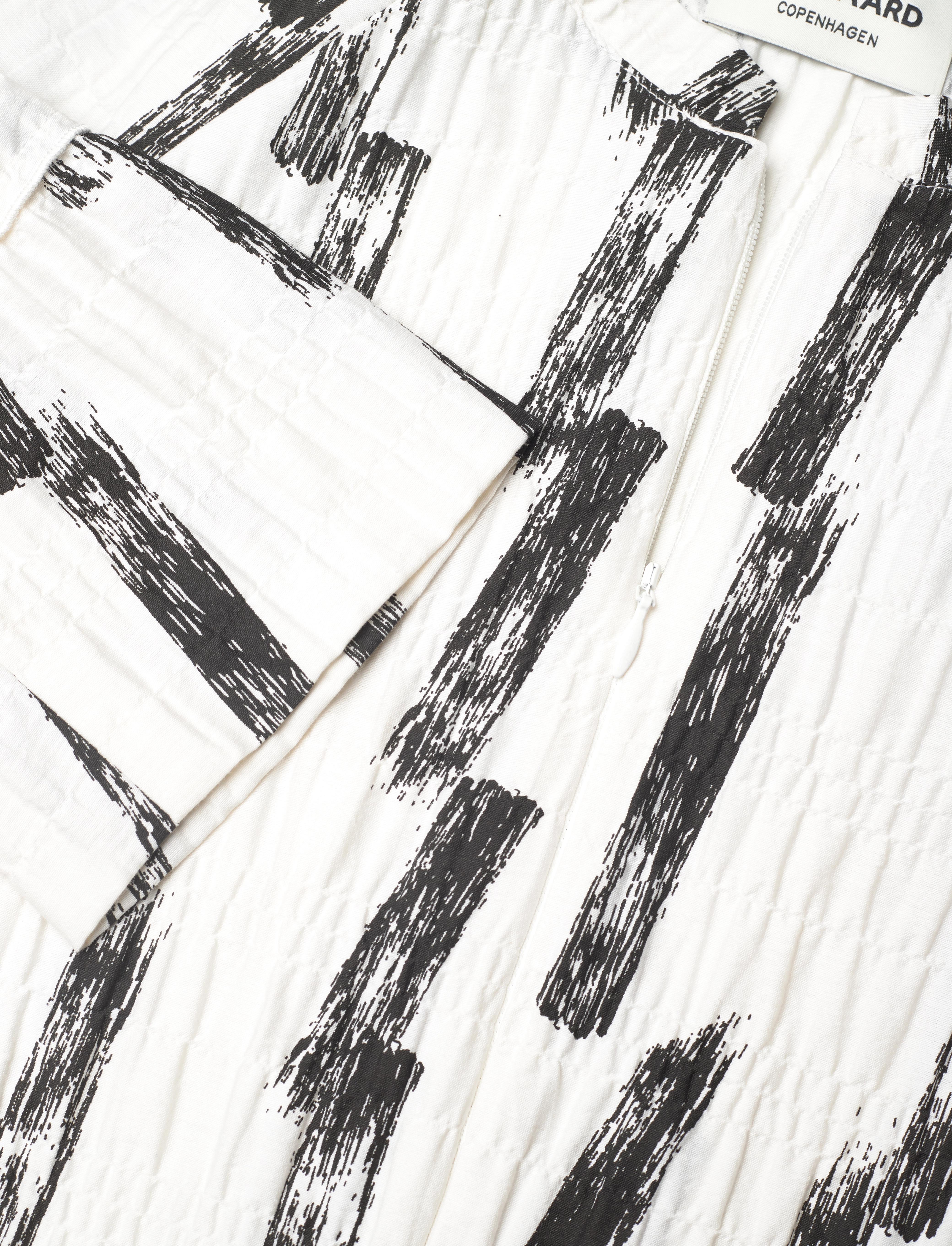 Mads Nørgaard - Chakra Dupina Dress - AOP - midi kjoler - paint stripe aop/white alyssum - 2