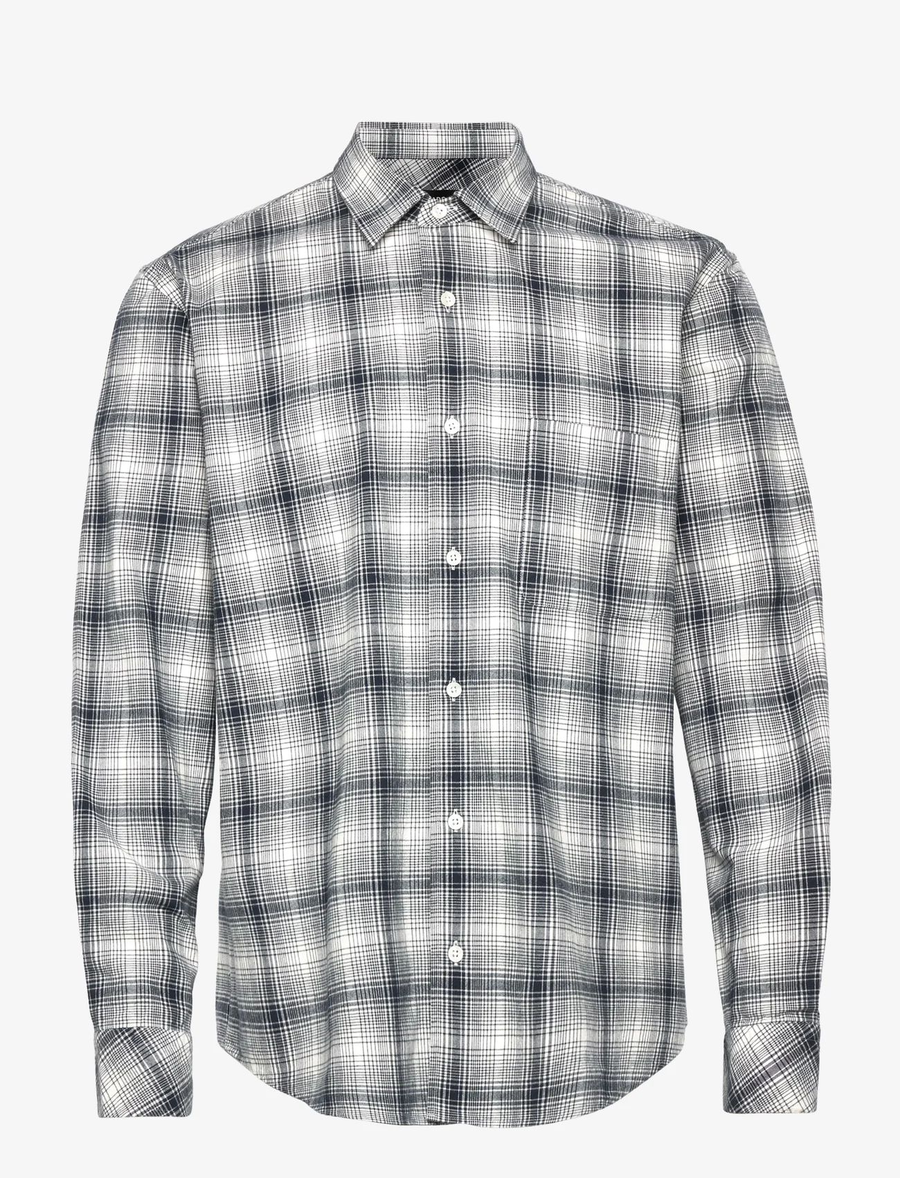Mads Nørgaard - Cotton Flannel Malte Shirt - checkered shirts - marshmallow check - 0
