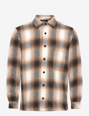 Soft Wool Malte Check Shirt - CHARCOAL CHECK