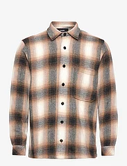 Mads Nørgaard - Soft Wool Malte Check Shirt - geruite overhemden - charcoal check - 0
