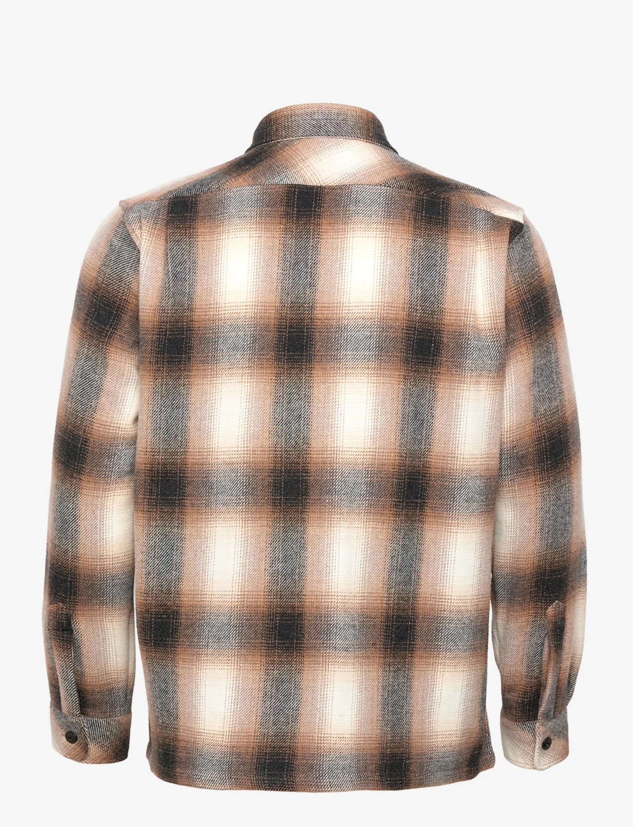 Mads Nørgaard - Soft Wool Malte Check Shirt - rūtaini krekli - charcoal check - 1