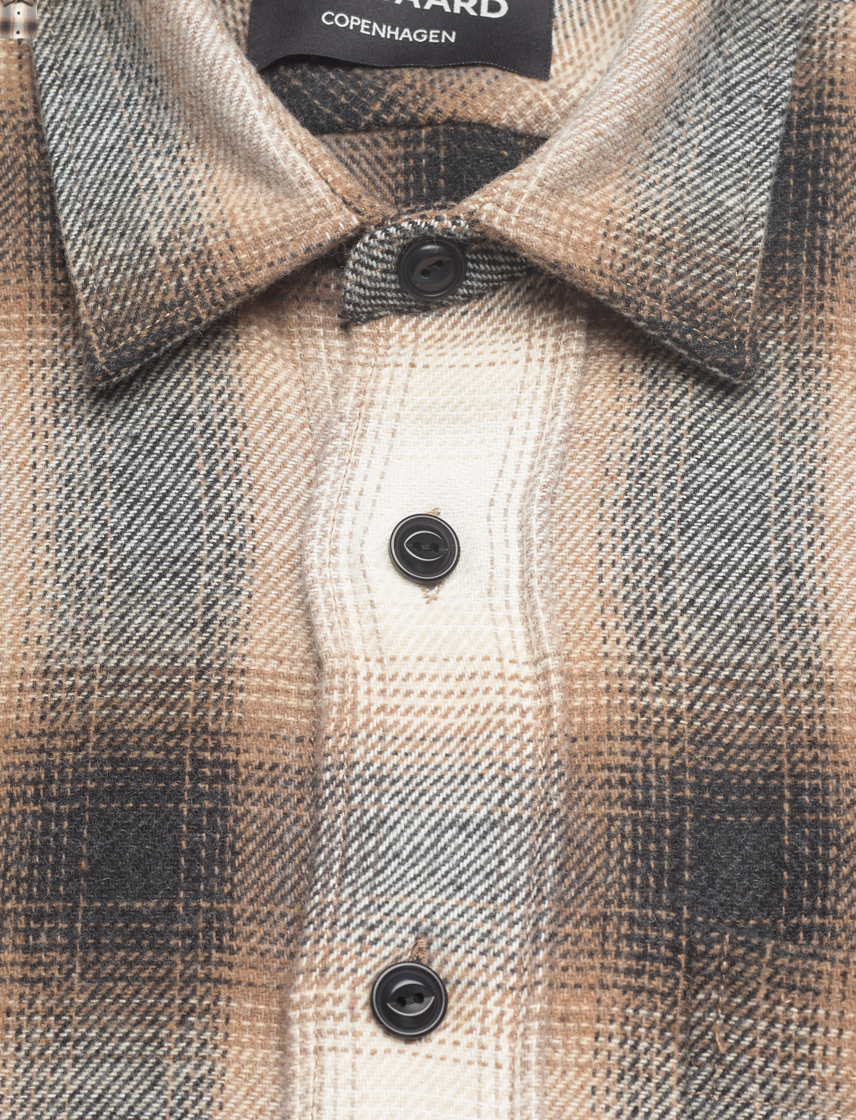 Mads Nørgaard - Soft Wool Malte Check Shirt - charcoal check - 2