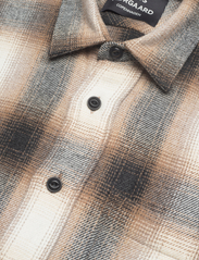 Mads Nørgaard - Soft Wool Malte Check Shirt - checkered shirts - charcoal check - 3
