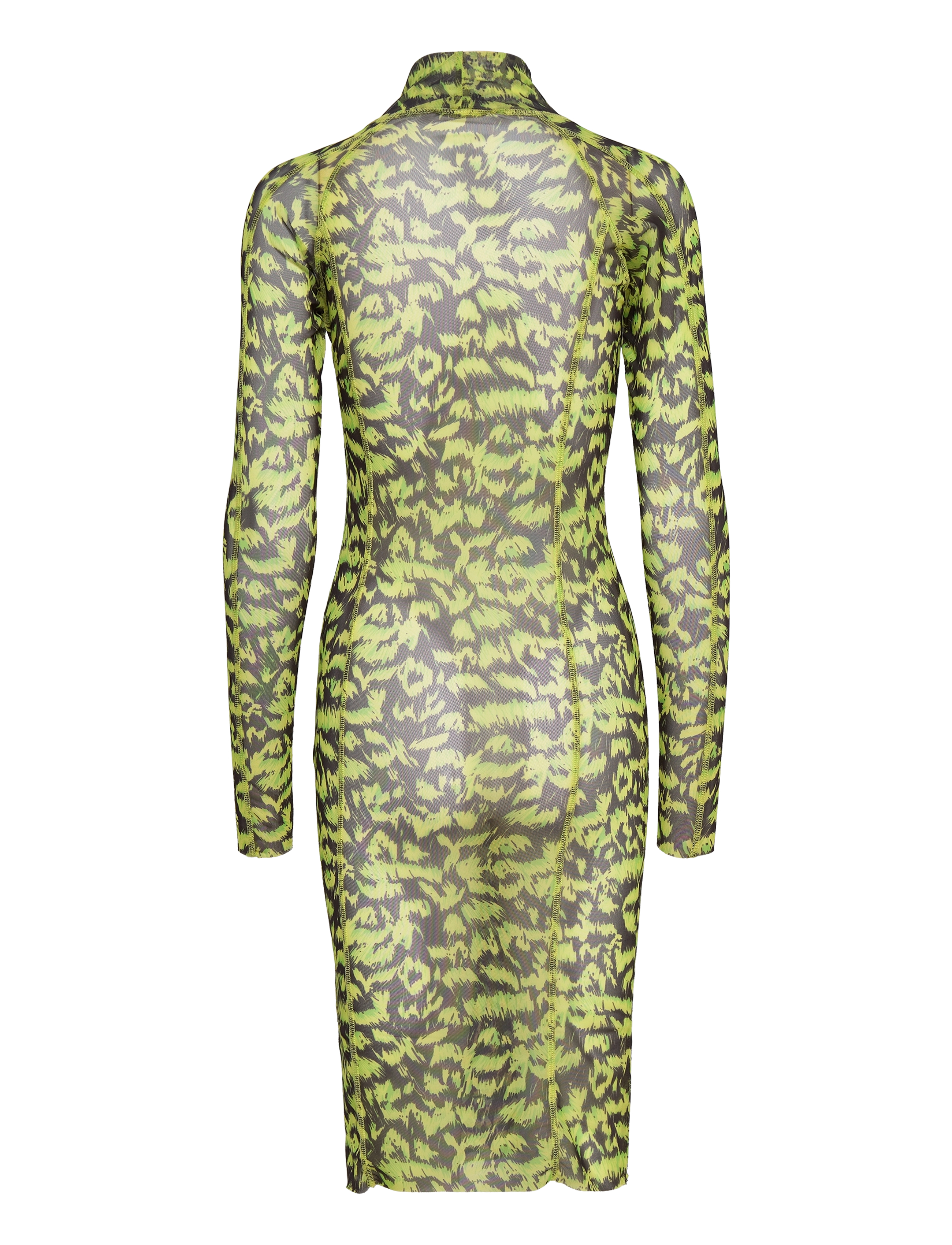 Mads Nørgaard - Jersey Mesh Barnau Dress AOP - animal aop evening primrose - 1