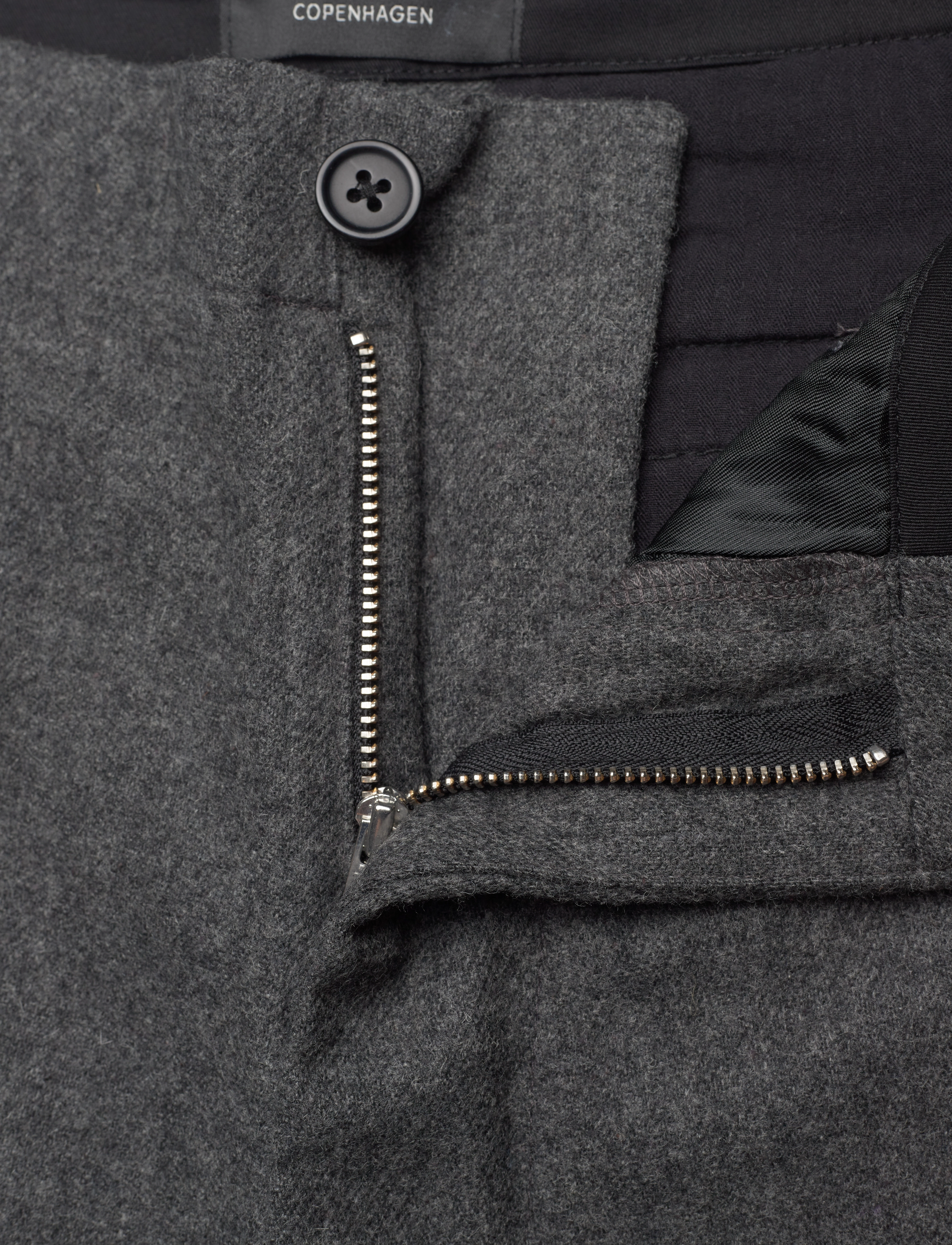 Mads Nørgaard - Tight Wool Jay Pants - charcoal melange - 3